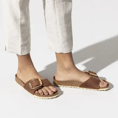 Image 4 of Birkenstock Madrid Big Buckle Oiled Leather Narrow Women's