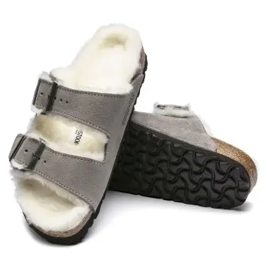 Image 5 of Birkenstock Arizona Shearling Suede Leather Narrow Women's