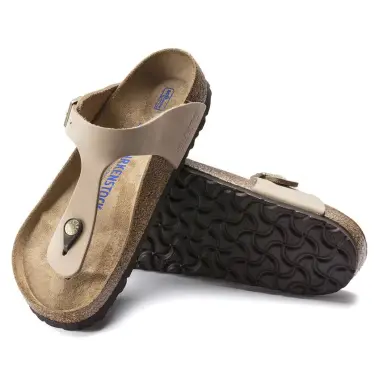 Image 2 of Birkenstock Gizeh Soft Footbed Nubuck Leather Regular Women's