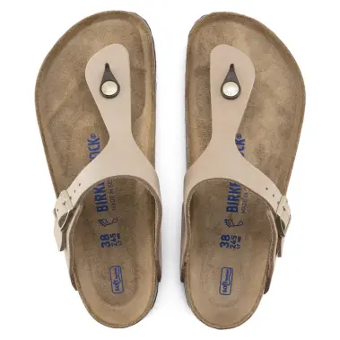 Image 3 of Birkenstock Gizeh Soft Footbed Nubuck Leather Regular Women's