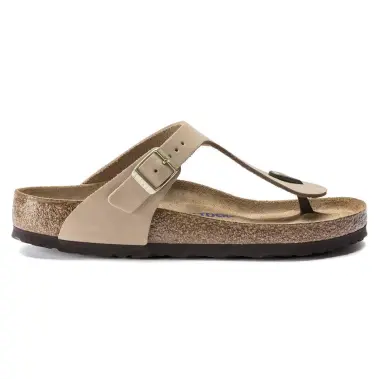 Image 5 of Birkenstock Gizeh Soft Footbed Nubuck Leather Regular Women's