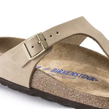 Image 6 of Birkenstock Gizeh Soft Footbed Nubuck Leather Regular Women's