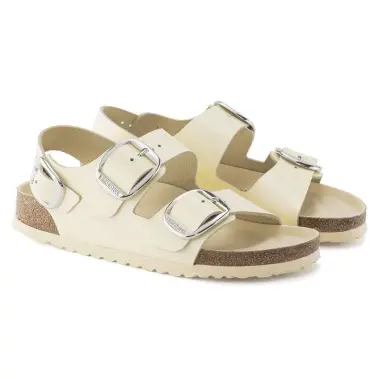 Image 2 of Birkenstock Milano Big Buckle Natural Leather Patent Narrow Women's