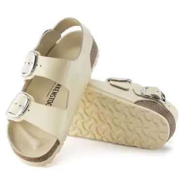 Image 5 of Birkenstock Milano Big Buckle Natural Leather Patent Narrow Women's
