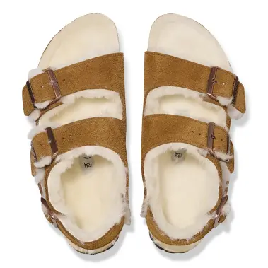 Image 3 of Birkenstock Milano Suede Leather Shearling Narrow Women's