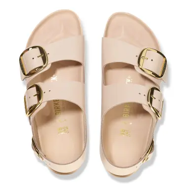 Image 3 of Birkenstock Milano Big Buckle Natural Leather Patent Narrow Women's