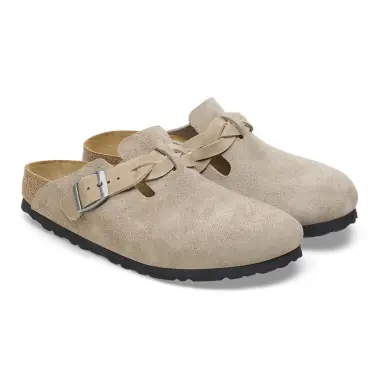 Image 3 of Birkenstock Boston Braided Suede Leather Narrow Women's