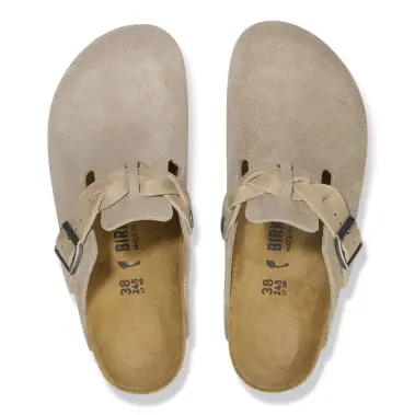 Image 4 of Birkenstock Boston Braided Suede Leather Narrow Women's