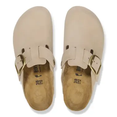 Image 3 of Birkenstock Boston Big Buckle Nubuck Narrow Women's