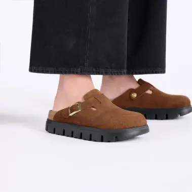 Image 7 of Birkenstock Boston Chunky Suede Leather Narrow Women's