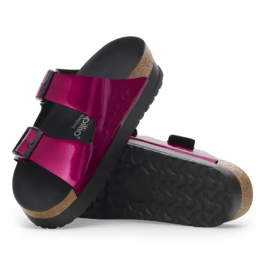 Image 2 of Birkenstock Arizona Flex Platform Birko-Flor Patent Narrow Women's