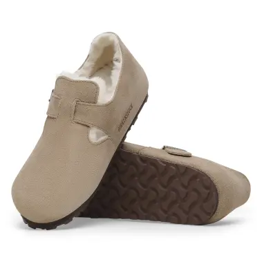 Image 2 of Birkenstock London Shearling Suede Leather Narrow Women's