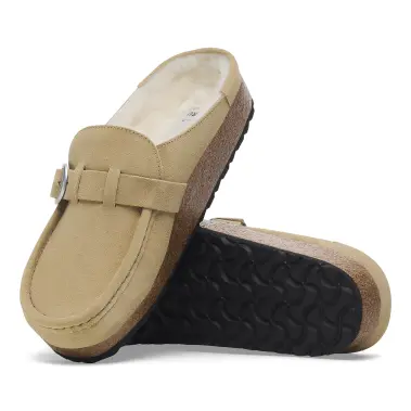 Image 2 of Birkenstock Buckley Shearling Suede Leather Narrow Women's
