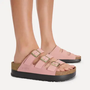 Image 3 of Birkenstock Florida III Flex Platform Nubuck Narrow Women's