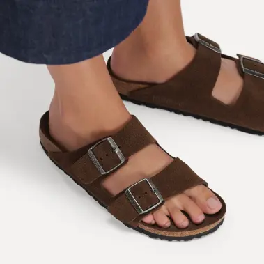 Image 3 of Birkenstock Arizona Soft Footbed Suede Narrow Women's