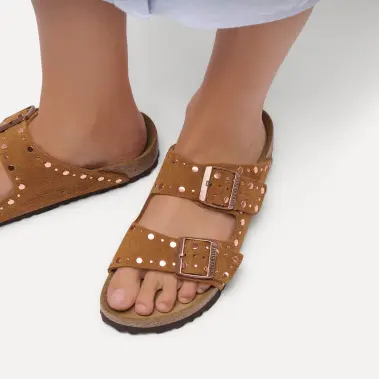 Image 3 of Birkenstock Arizona Rivet Suede Narrow Women's