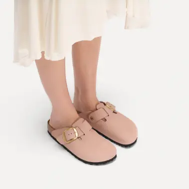 Image 3 of Birkenstock Boston Big Buckle Nubuck Narrow Women's