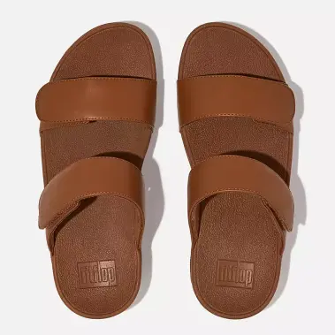 Image 3 of Fitflops Lulu Adjustable Leather Slides Sandals Women's