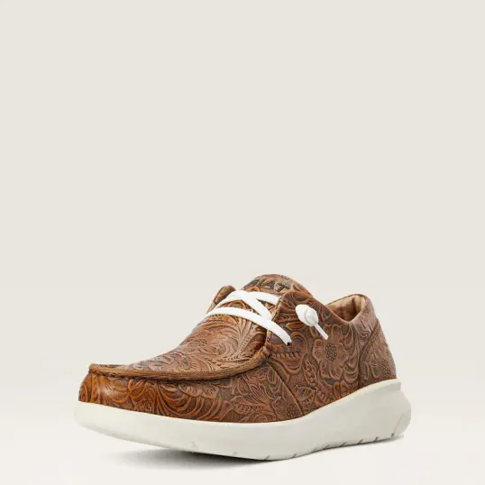 Cover image of Brown Floral Emboss Ariat Hilo Women's