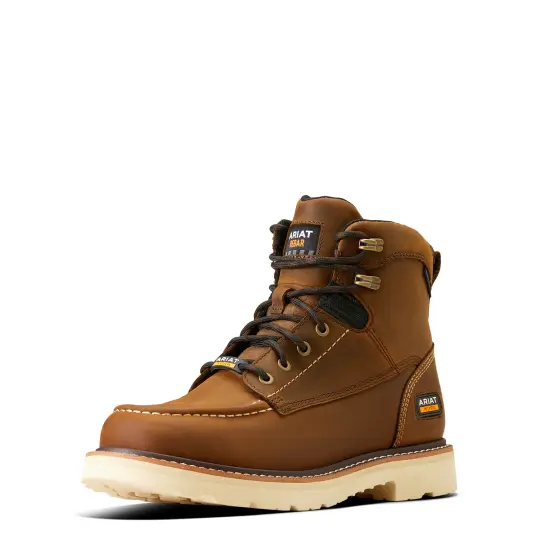 Cover image of DISTRESSED BROWN Ariat Rebar Lift 6" H2O Men's