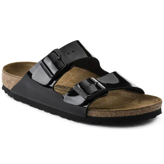Cover image of BLACK Birkenstock Arizona Birko-Flor Patent Regular Women's