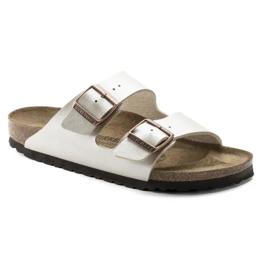 Cover image of GRACEFUL PEARL WHITE Birkenstock Arizona Birko-Flor Narrow Women's