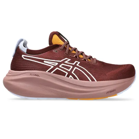Cover image of NATURE BATHING/DARK RED PLANET Asics Gel-Nimbus 27 Tr Women's