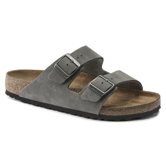 Cover image of Desert Buck Whale Gray Birkenstock Arizona Nubuck Leather Regular Men's