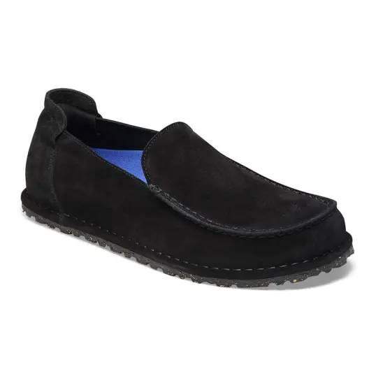 Cover image of Black Birkenstock Utti Slip On Suede Leather Narrow Women's