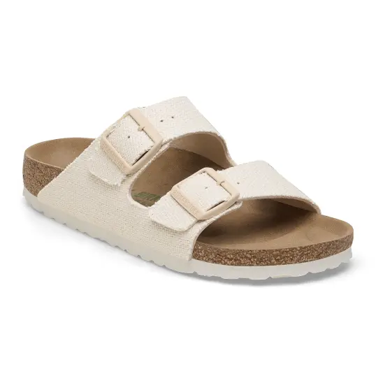 Cover image of EGGSHELL Birkenstock Arizona Vegan Rough Canvas Narrow Women's