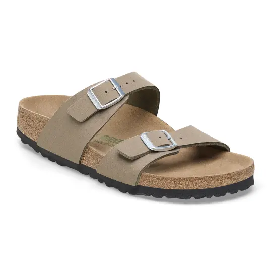 Cover image of GRAY TAUPE Birkenstock Sydney Vegan Synthetics Narrow Women's