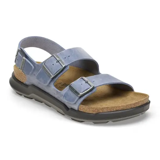 Cover image of ELEMENTAL BLUE Birkenstock Milano Rugged Oiled Leather Regular Men's