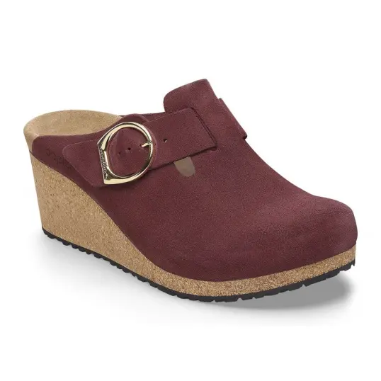 Cover image of BERRY CRUSH Birkenstock Fanny Ring Buckle Suede Leather Narrow Women's