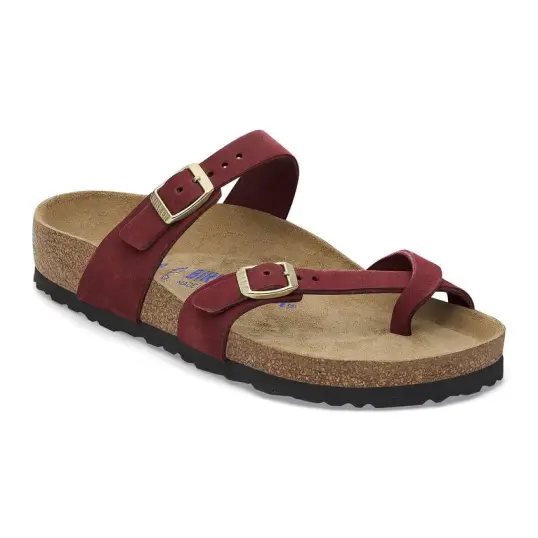 Cover image of ZINFANDEL Birkenstock Mayari Soft Footbed Nubuck Leather Regular Women's