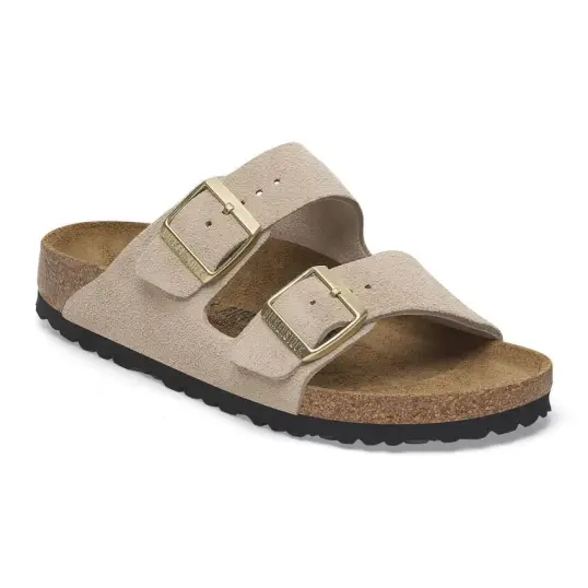 Cover image of SANDCASTLE Birkenstock Arizona Suede Leather Narrow Women's