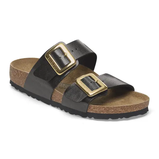 Cover image of GRACEFUL LICORICE Birkenstock Sydney Luxe Buckle Birko-Flor Regular Women's