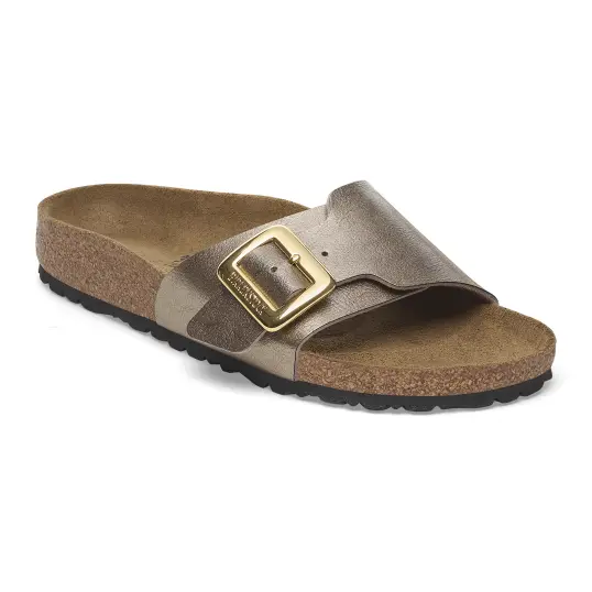 Cover image of GRACEFUL TAUPE Birkenstock Catalina Luxe Buckle Birko-Flor Narrow Women's