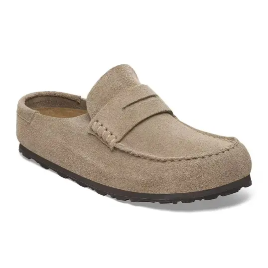 Cover image of TAUPE Birkenstock Naples 2.0 Suede Leather Narrow Women's