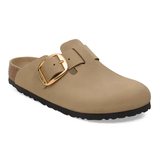 Cover image of TOBACCO Birkenstock Boston Big Buckle Oiled Leather Narrow Women's
