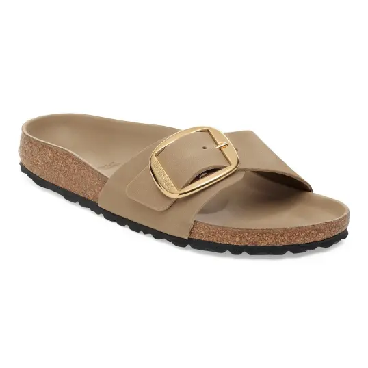 Cover image of TOBACCO Birkenstock Madrid Big Buckle Oiled Leather Narrow Women's