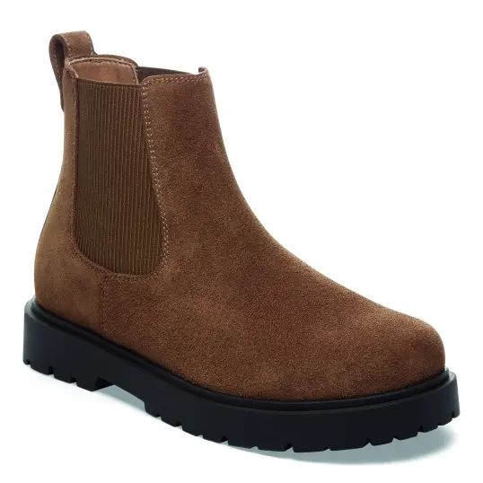 Cover image of DARK TEA Birkenstock Highwood Slip On Mid Suede Leather Regular Women's