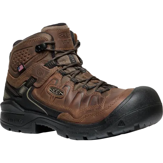 Cover image of DARK EARTH/BLACK Keen Utility Targhee IV Mid Work Safety Toe Men's