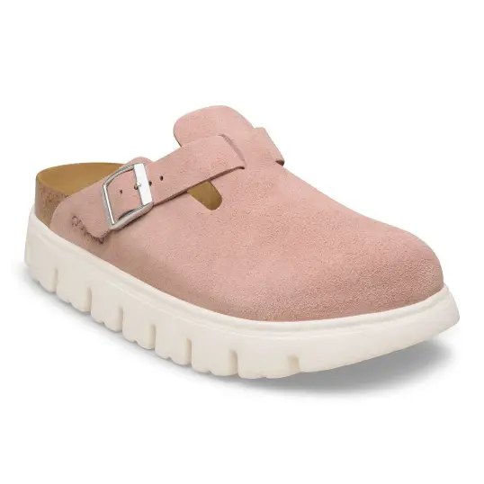 Cover image of PINK CLAY Birkenstock Boston Chunky Suede Narrow Women's