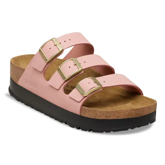 Cover image of PINK CLAY Birkenstock Florida III Flex Platform Nubuck Narrow Women's