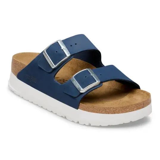 Cover image of NEW NAVY Birkenstock Arizona Flex Platform Nubuck Narrow Women's