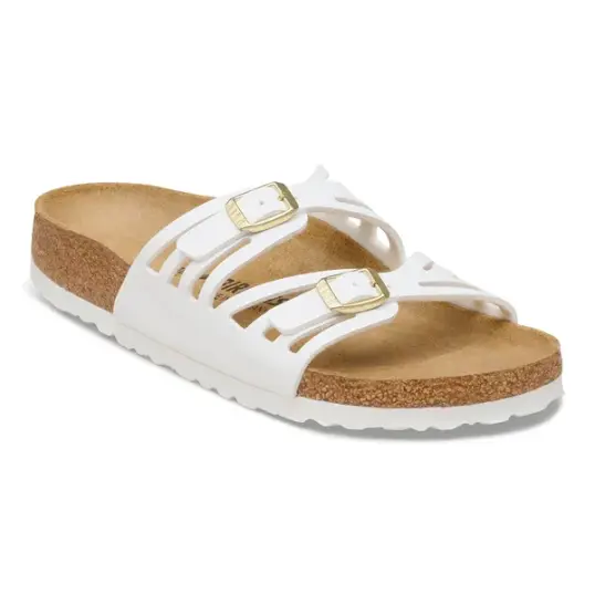 Cover image of White Birkenstock Granada Birko-Flor Narrow Women's