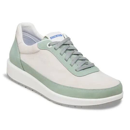 Cover image of Antique White/Pure Sage Birkenstock Honnef City Suede Nubuck Narrow Women's