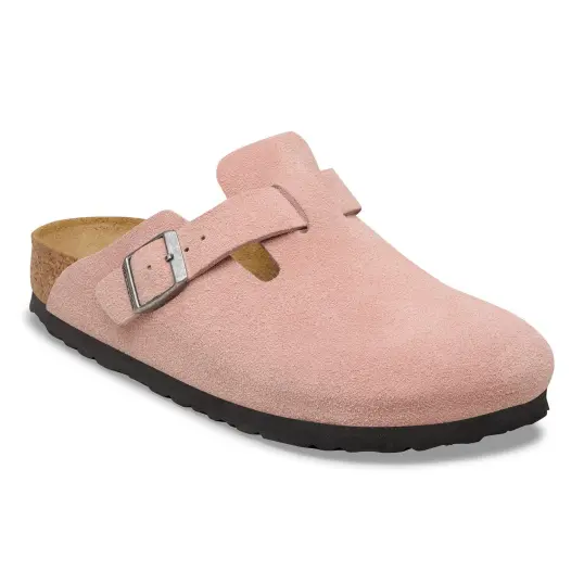 Cover image of PINK CLAY Birkenstock Boston Suede Narrow Women's