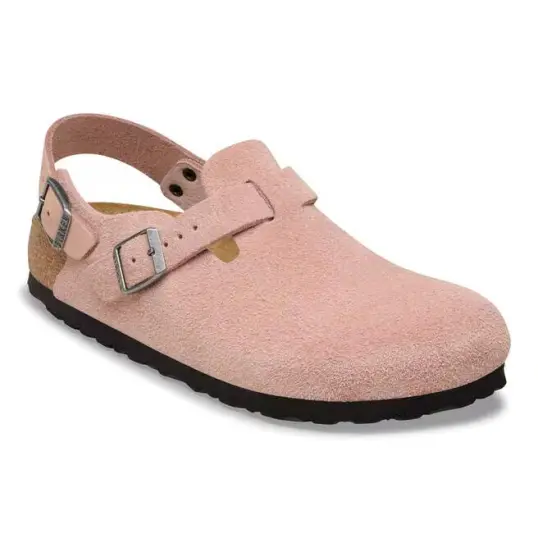 Cover image of PINK CLAY Birkenstock Tokio Suede Narrow Women's