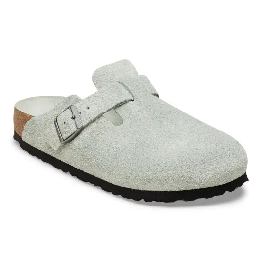 Cover image of PURE SAGE Birkenstock Boston Soft Footbed Suede Narrow Women's